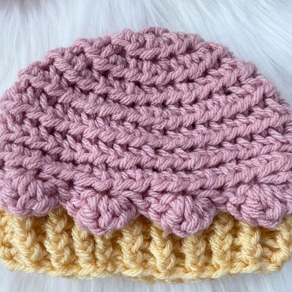 Set of 3 Baby Girl Crochet Hats Punk Yellow - Picture 4 of 6